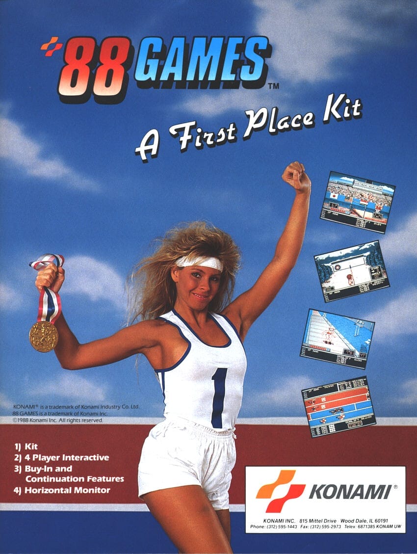 線上玩《88 Games》：復古 Konami 街機體育模擬器
